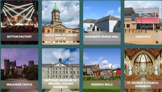 the venues of Tradfest - Ireland