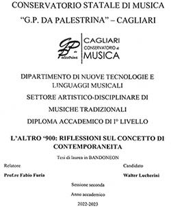 Laurea in Bandoneon per Walter Lucherin