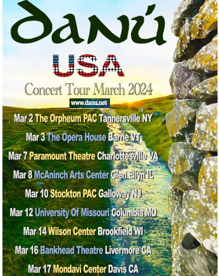 Danú tours in March 2023 - USA/Ireland